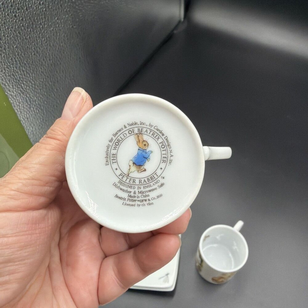 2010 Peter Rabbit Tea Party Set for Two Beatrix Potter. Made/England. Good Cond. - Picture 15 of 16